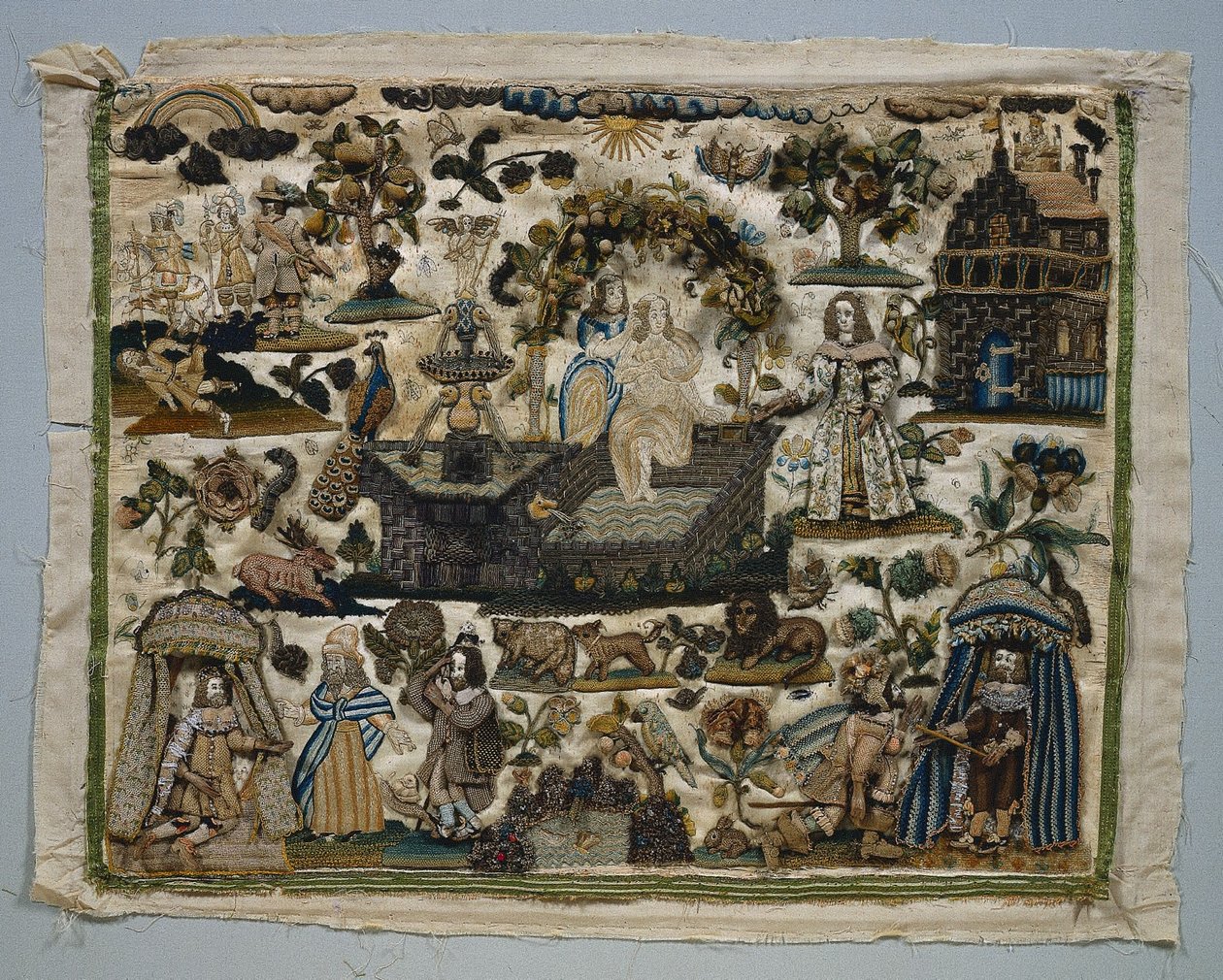 Stumpwork Panel: Story of David and Batseba, 1658. av Unbekannt