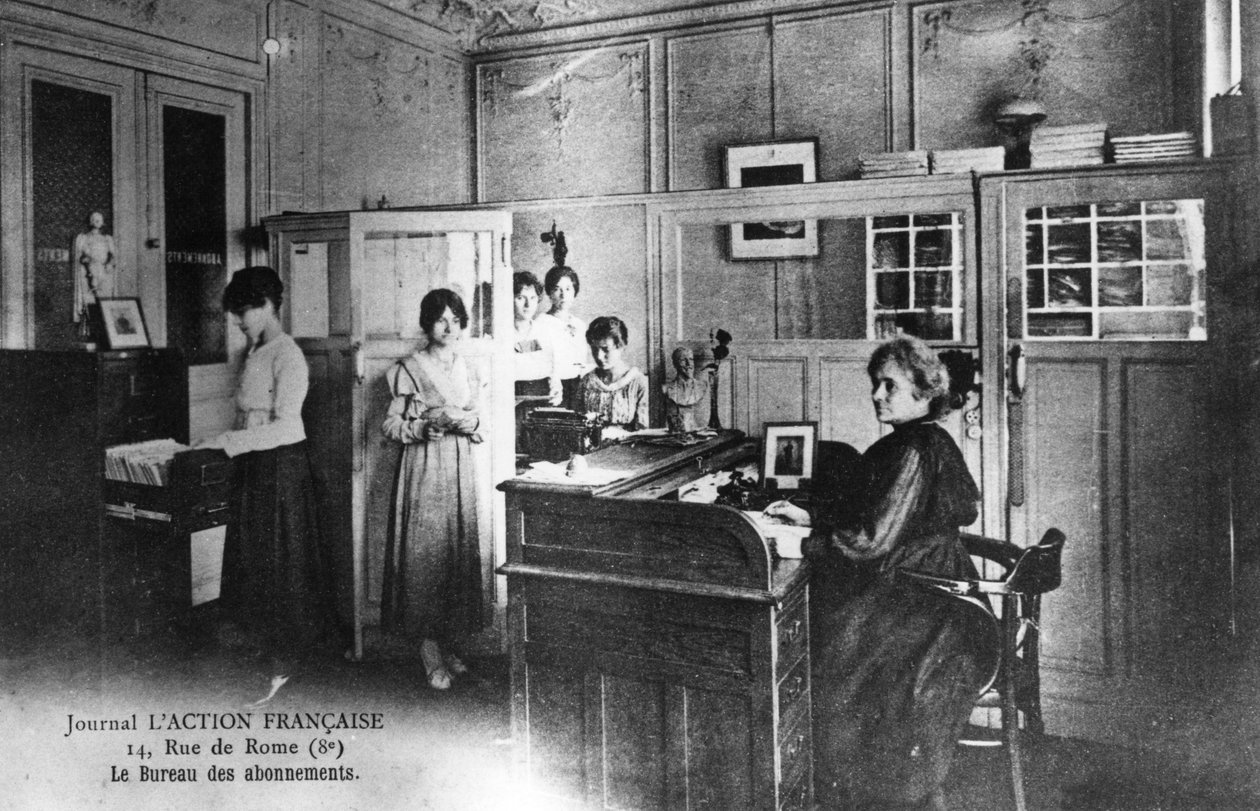 Prenumerationskontor för tidningen LAction Francaise, Paris, 1917 av Unbekannt