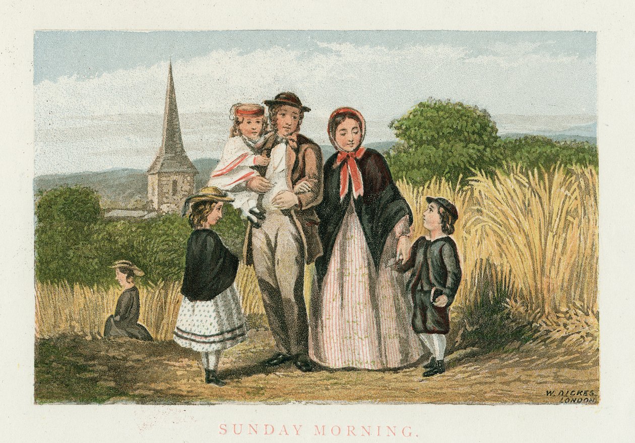 Söndag morgon, c1880 av Unbekannt