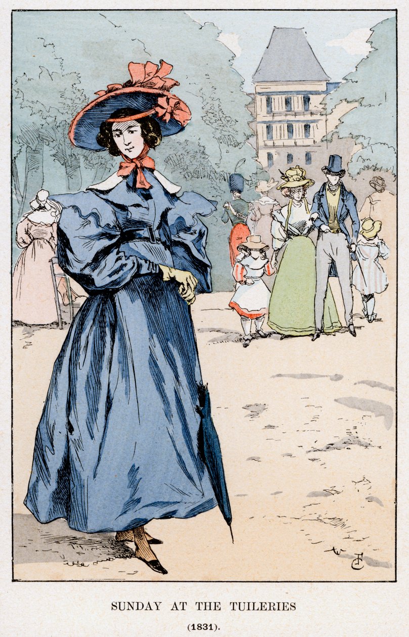 Söndag på Tuilerierna, 1831, 1898 av Unbekannt