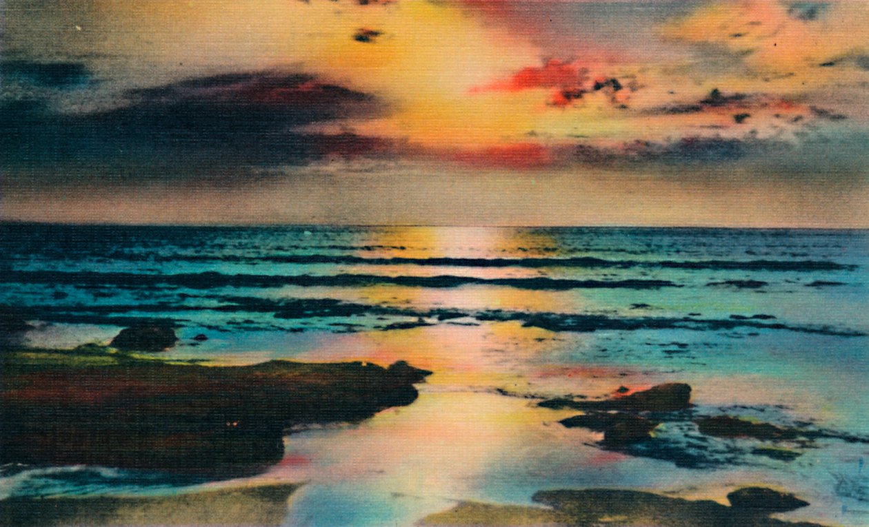 Solnedgång på Stilla havet. La Jolla, Kalifornien, c1941 av Unbekannt