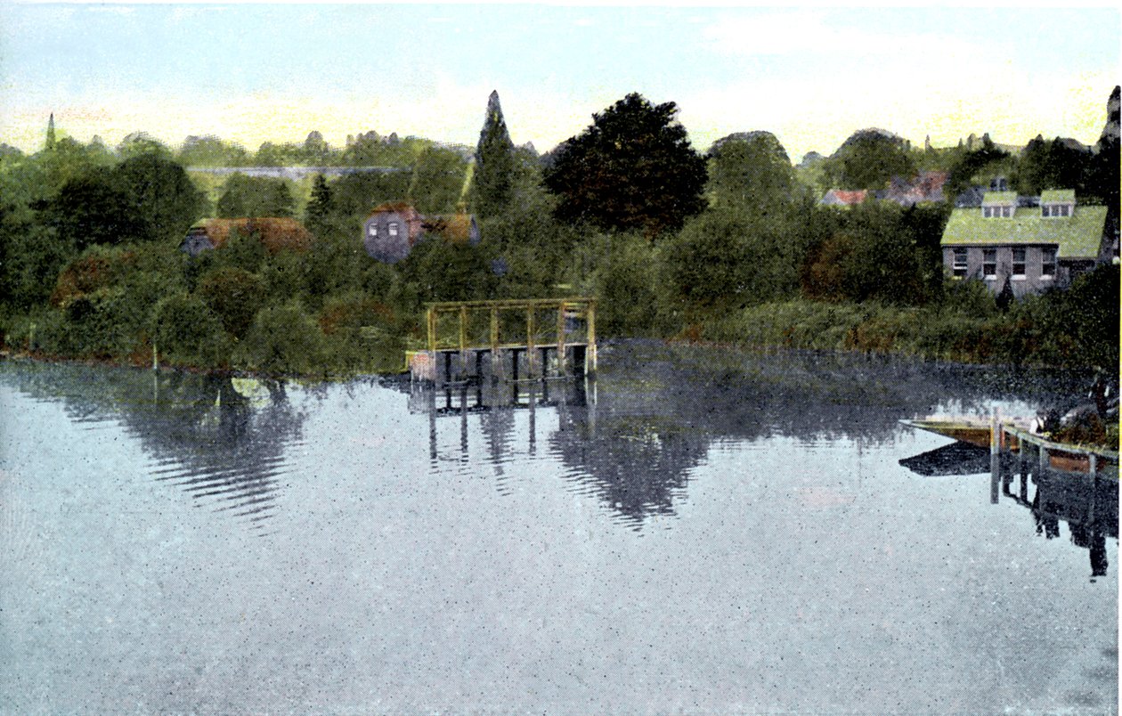 Solnedgång på Themsen, Caversham, Berkshire, 1900-talet av Unbekannt
