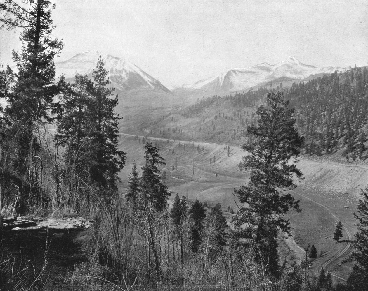 Sunshine Peak och Wilson Peak, Colorado, USA, c1900. av Unbekannt