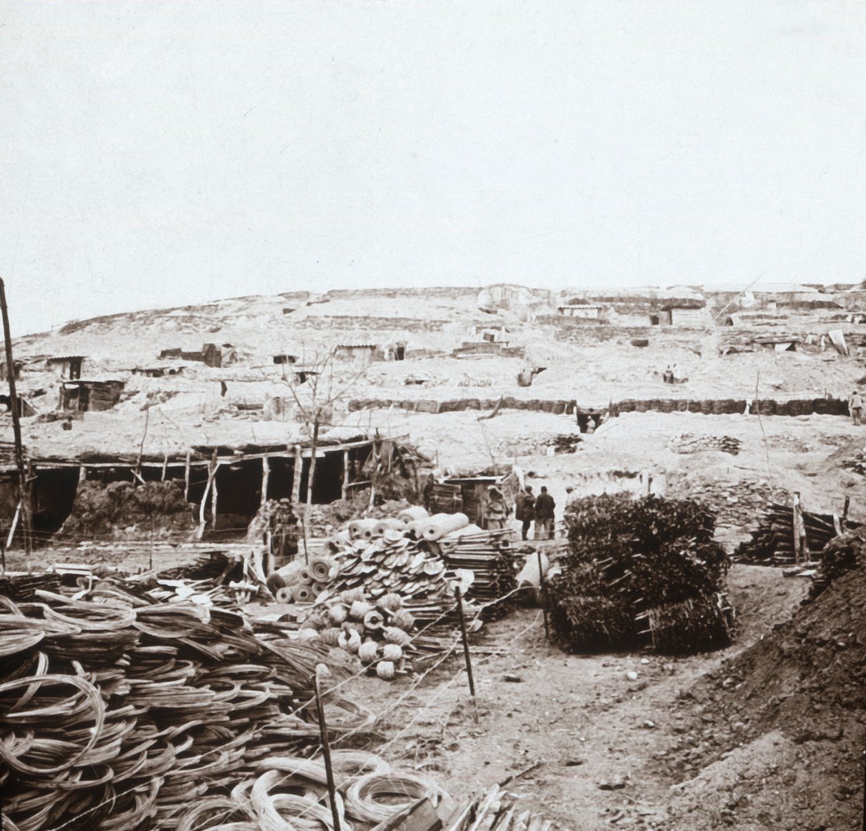 Förrådsdepå, Massiges, norra Frankrike, c1914-c1918. av Unbekannt
