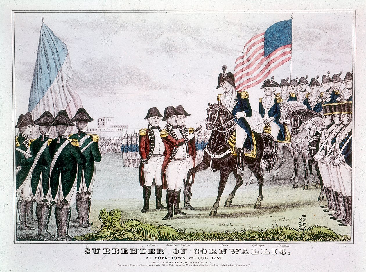 Surrender of Cornwallis, Yorktown, Virginia, 1781 av Unbekannt