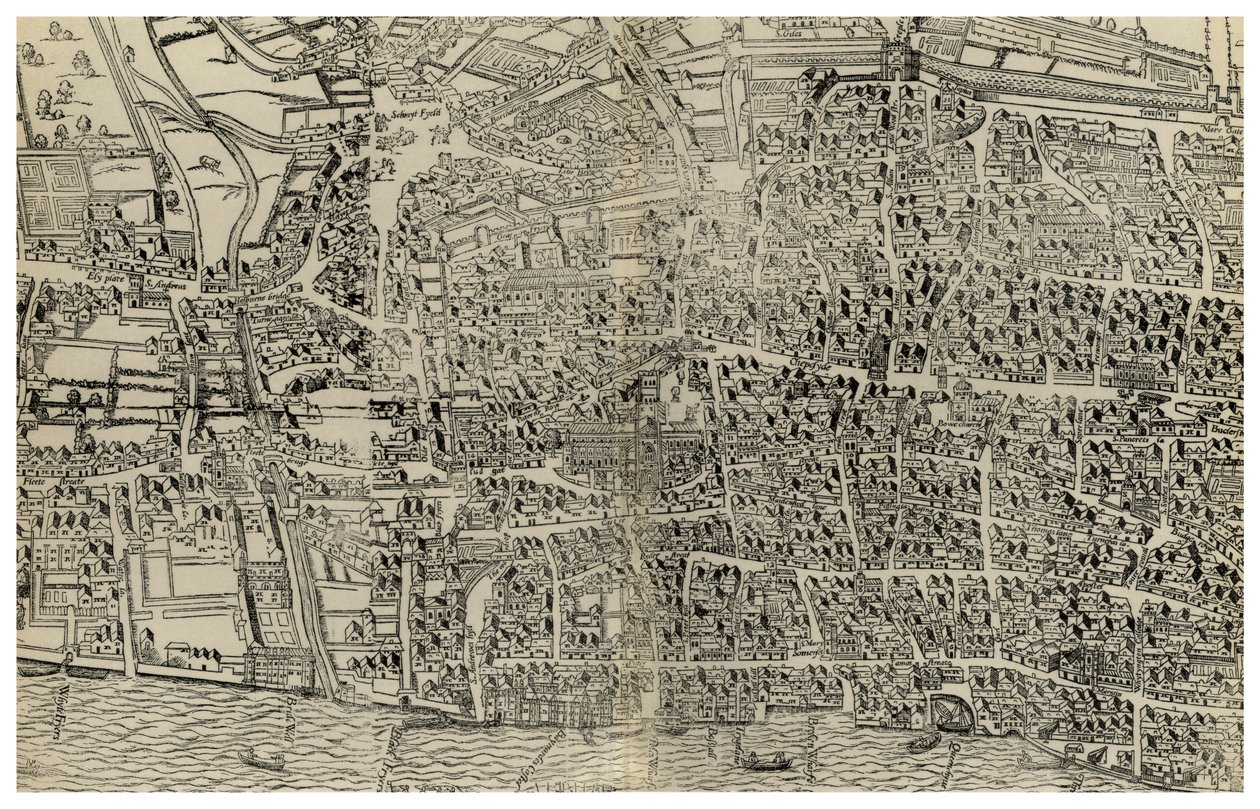 Survey of London, 1500- eller 1600-talet 1886 av Unbekannt