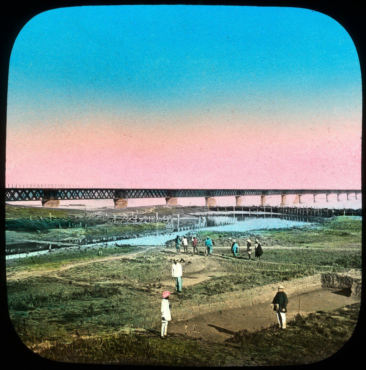 Sutlej Bridge, Indien, sent 1800-tal eller tidigt 1900-tal av Unbekannt