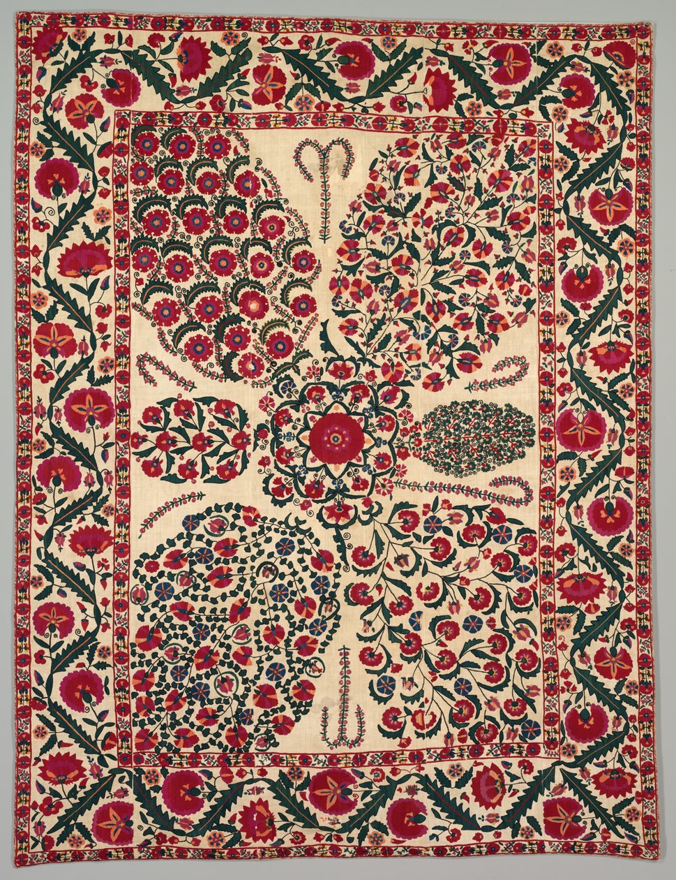 Suzani med blomsprej, 1800-1850. av Unbekannt