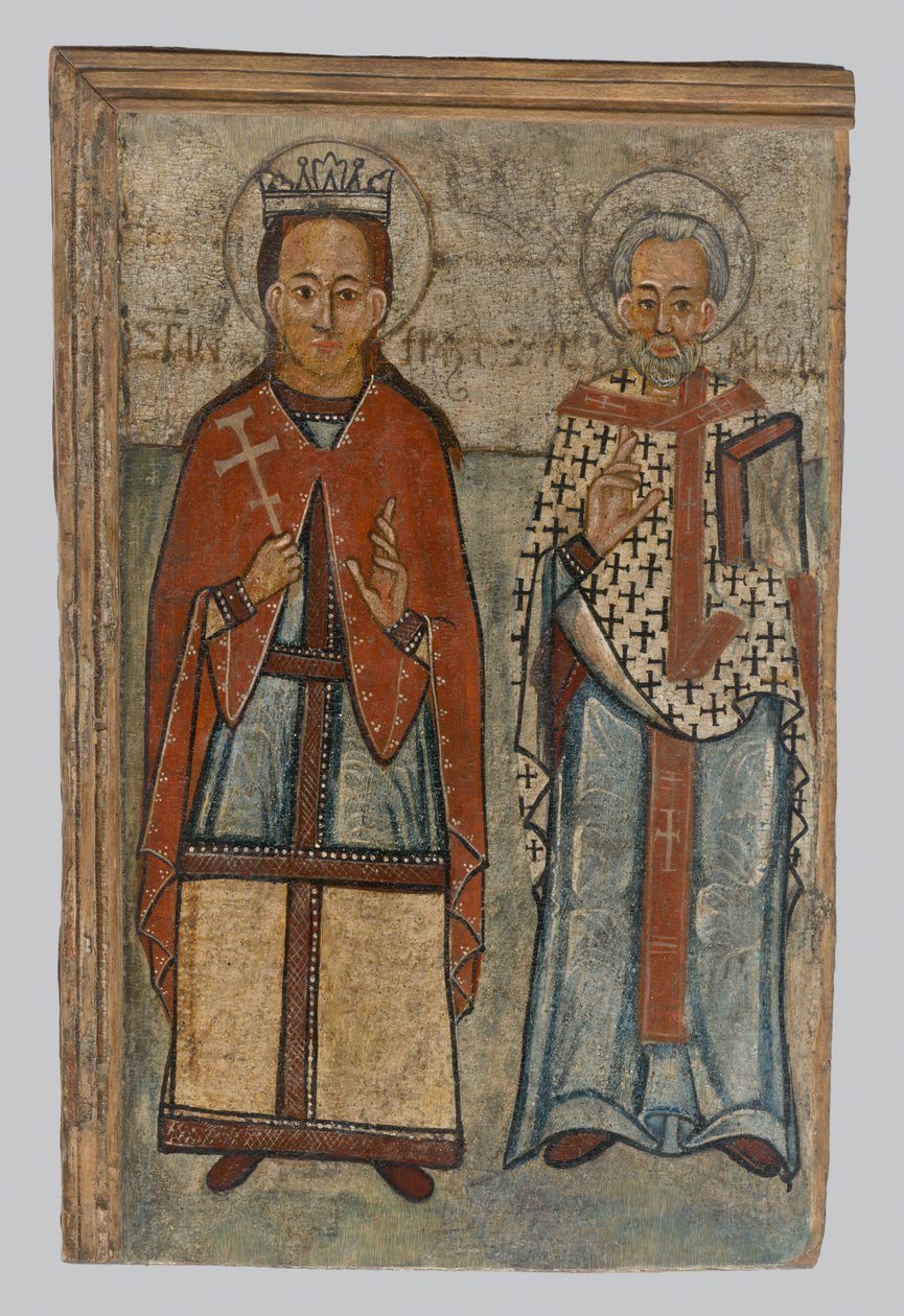 Sv. Paraskeva och St. Mikuláš av Unbekannt