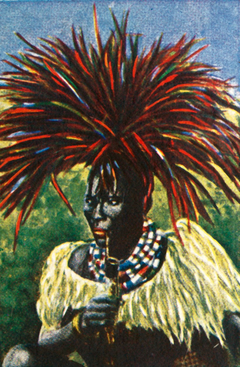 Swazi man från Sydafrika, c1928. av Unbekannt