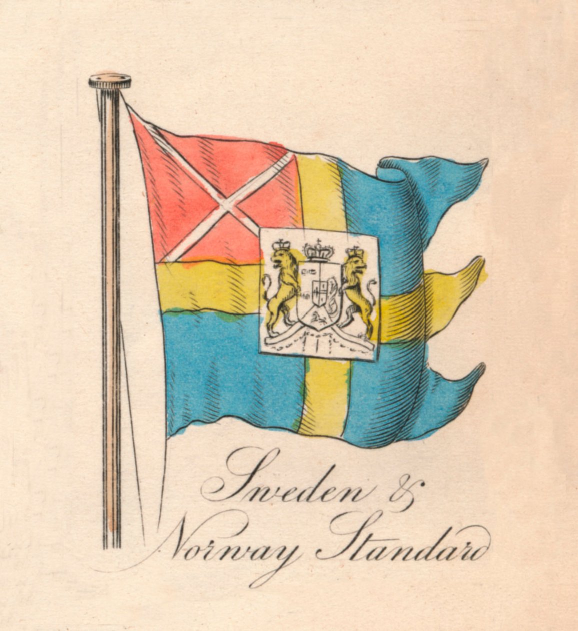 Sverige och Norge Standard, 1838 av Unbekannt
