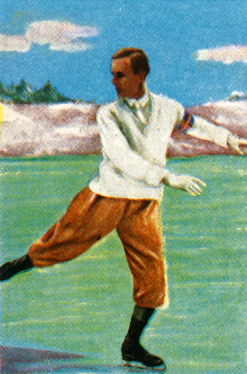 Swedish figure skater Gillis Grafström, 1928. av Unbekannt