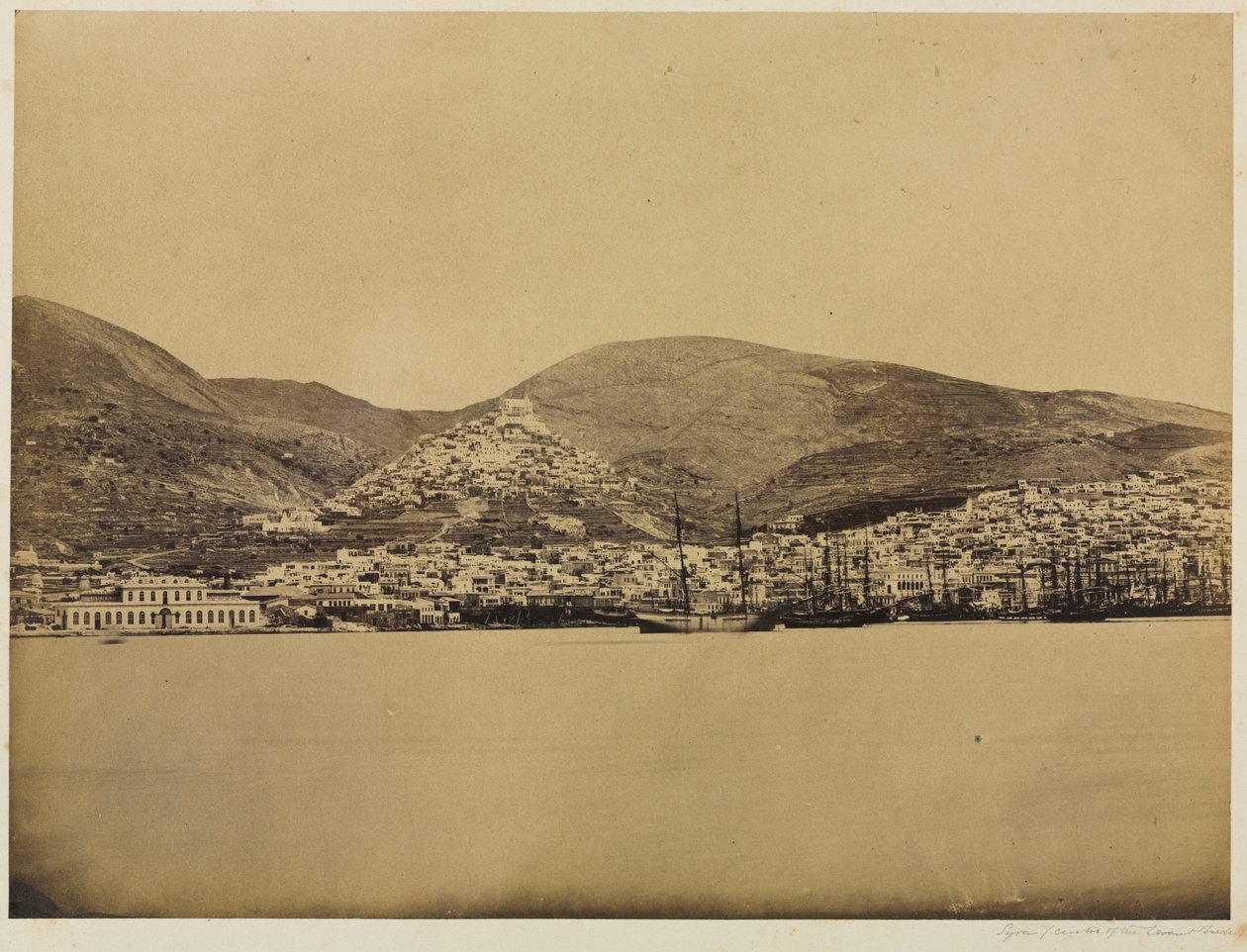 Syros, centrum för Levanthandeln, ca. 1850-talet. av Unbekannt