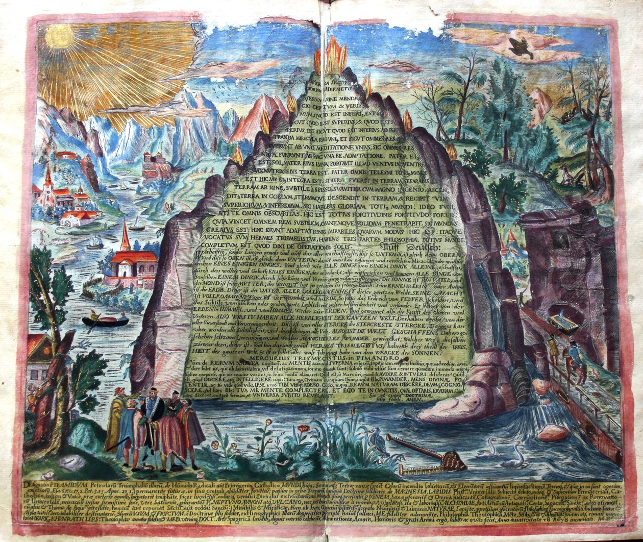 Tabula Smaragdina Emerald Tablet of Hermes Trismegistus, 1609. av Unbekannt