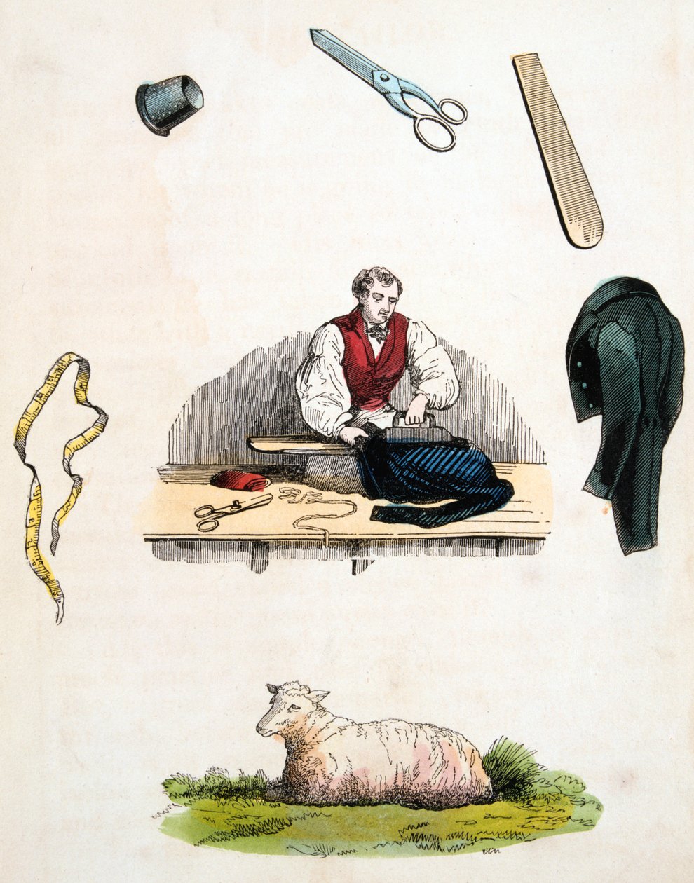 Skräddare, c1845 av Unbekannt