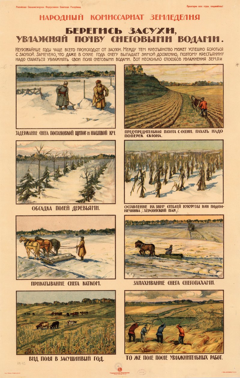 Vidta försiktighetsåtgärder mot torka., ca 1920-1921. av Unbekannt