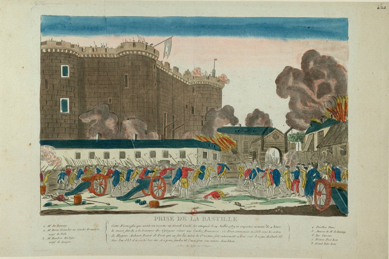 Intagande av Bastiljen den 14 juli 1789, 1789. av Unbekannt