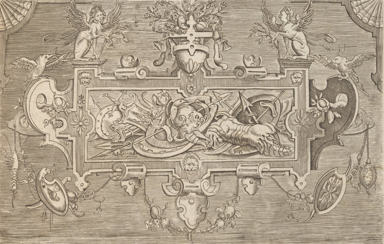 Plaketter och andra prydnadsföremål av olika och nyckfulla uppfinningar Kartuscher och andra prydnadsföremål o ..., 1773. av Unbekannt