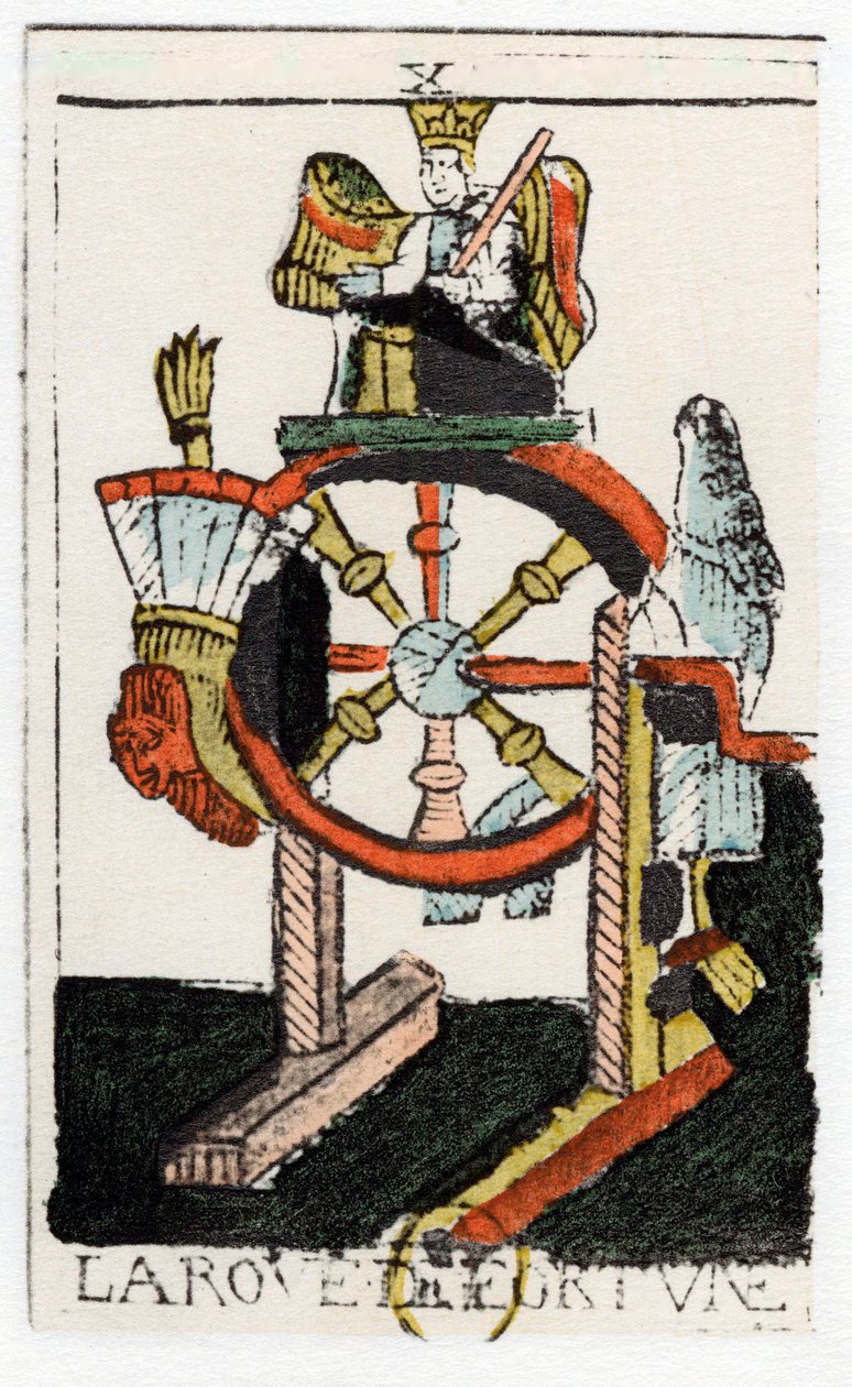 Tarotkort från The Wheel of Fortune, Noblet Tarot, 1600-talet. av Unbekannt