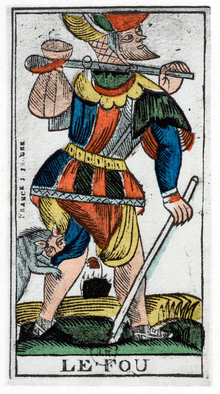 Narrens tarotkort, Jergot Tarot, 1600-talet. av Unbekannt