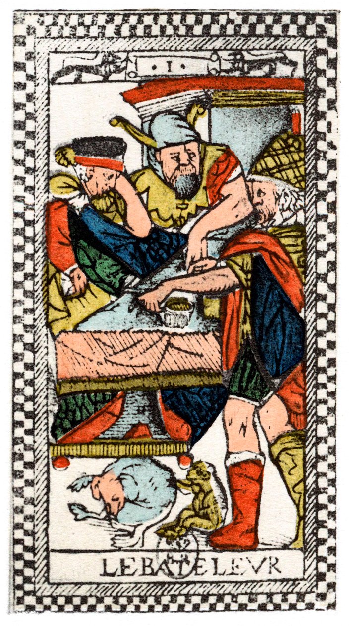 Tarotkort från jonglören eller Mountebank, Parisian Tarot, 1500. av Unbekannt