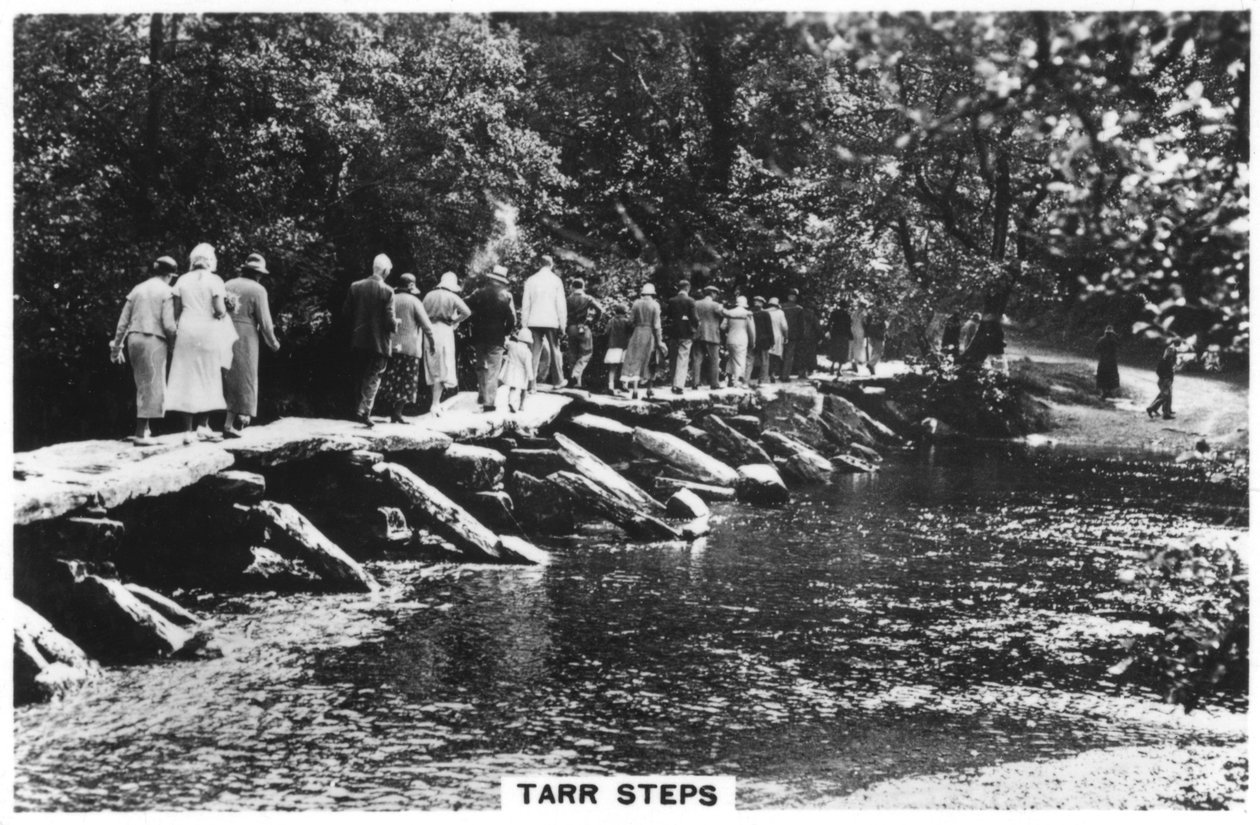 Tarr Steps, över floden Barle i Exmoor, Somerset, 1937 av Unbekannt