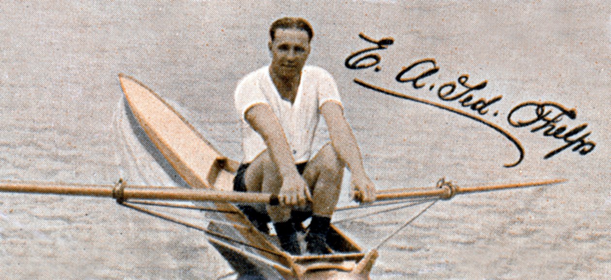 Ted Phelps, världsmästare i professionell sculling, 1935 av Unbekannt