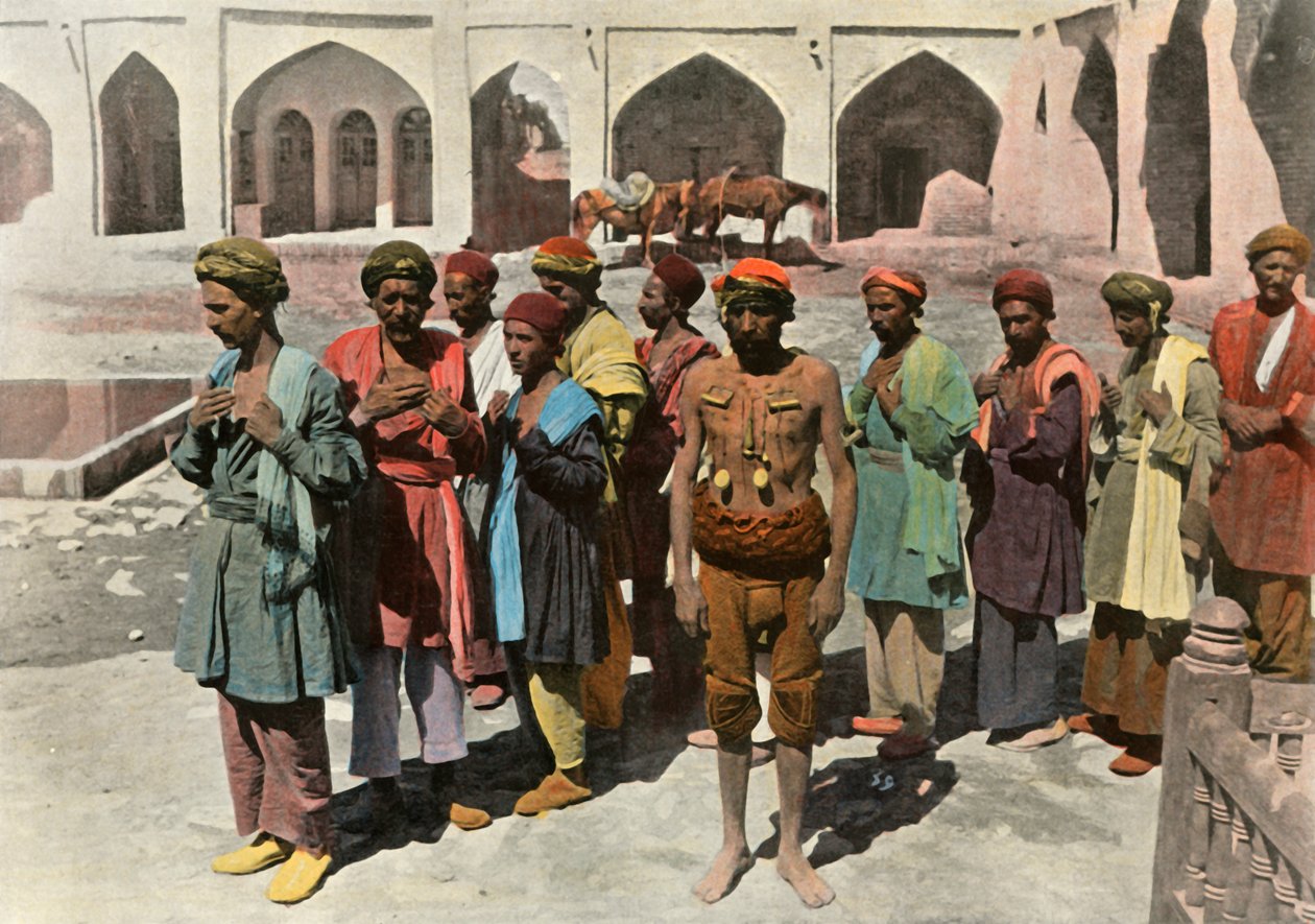 Teheran. Procession De Derviches Martyrs, Procession av Dervisch Martyrs, 1900. av Unbekannt