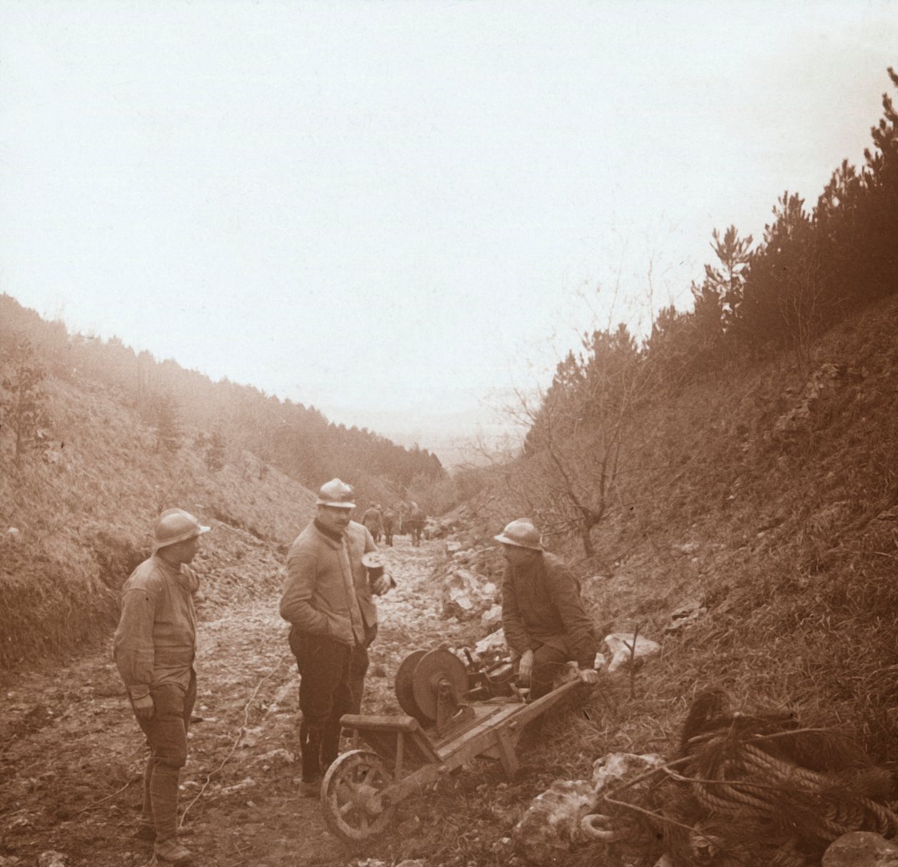 Telegrafister, Somme, norra Frankrike, c1914-c1918 av Unbekannt