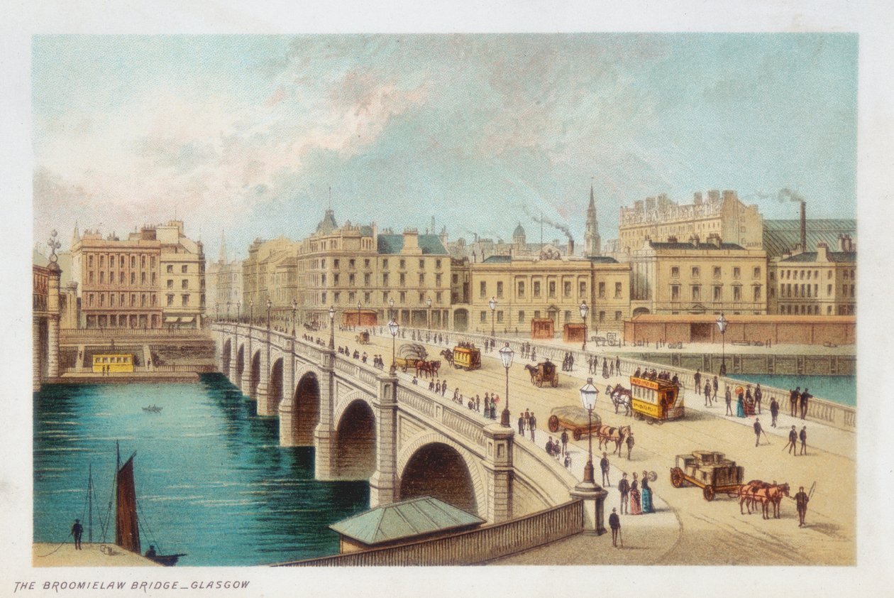 Telfords bro över Clyde vid Broomielaw, Glasgow, 1891 av Unbekannt