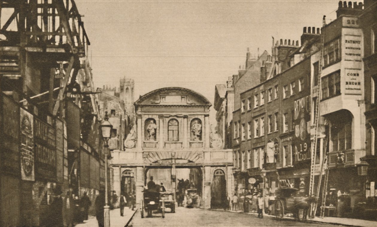 Temple Bar: Stadsgränsen i Stranden år 1878, c1935. av Unbekannt