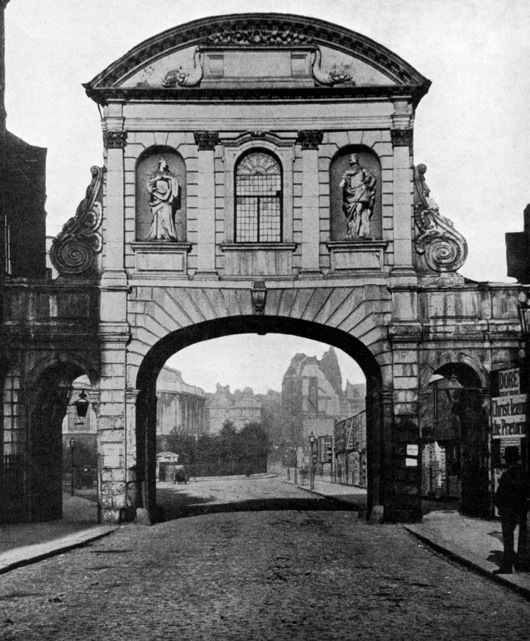 Temple Bar archway, vid Stand-änden av Fleet Street, London, 1877 1951 av Unbekannt