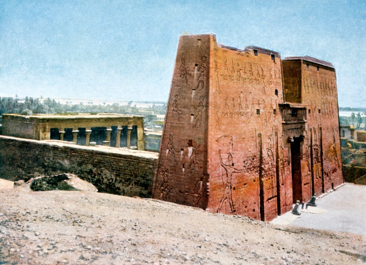 Horus tempel, Edfu, Egypten, 1900-talet av Unbekannt