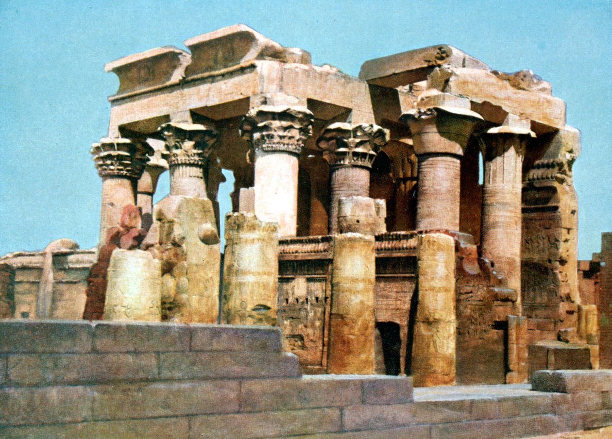 Temple of Kom Ombo, Egypten, 1900-talet av Unbekannt
