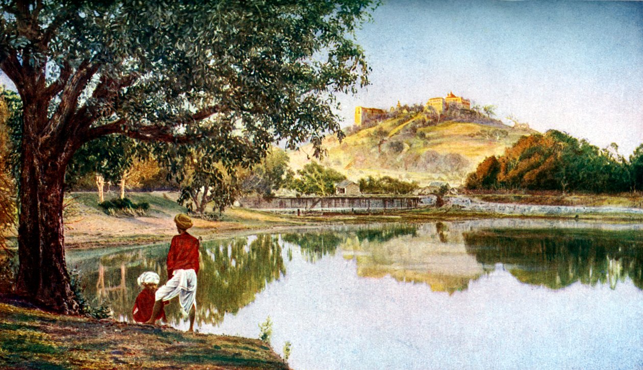 Tempel till gudinnan Parvati, hustru till Siva, sydväst om Pune, Maharashtra, Indien, c1924 av Unbekannt