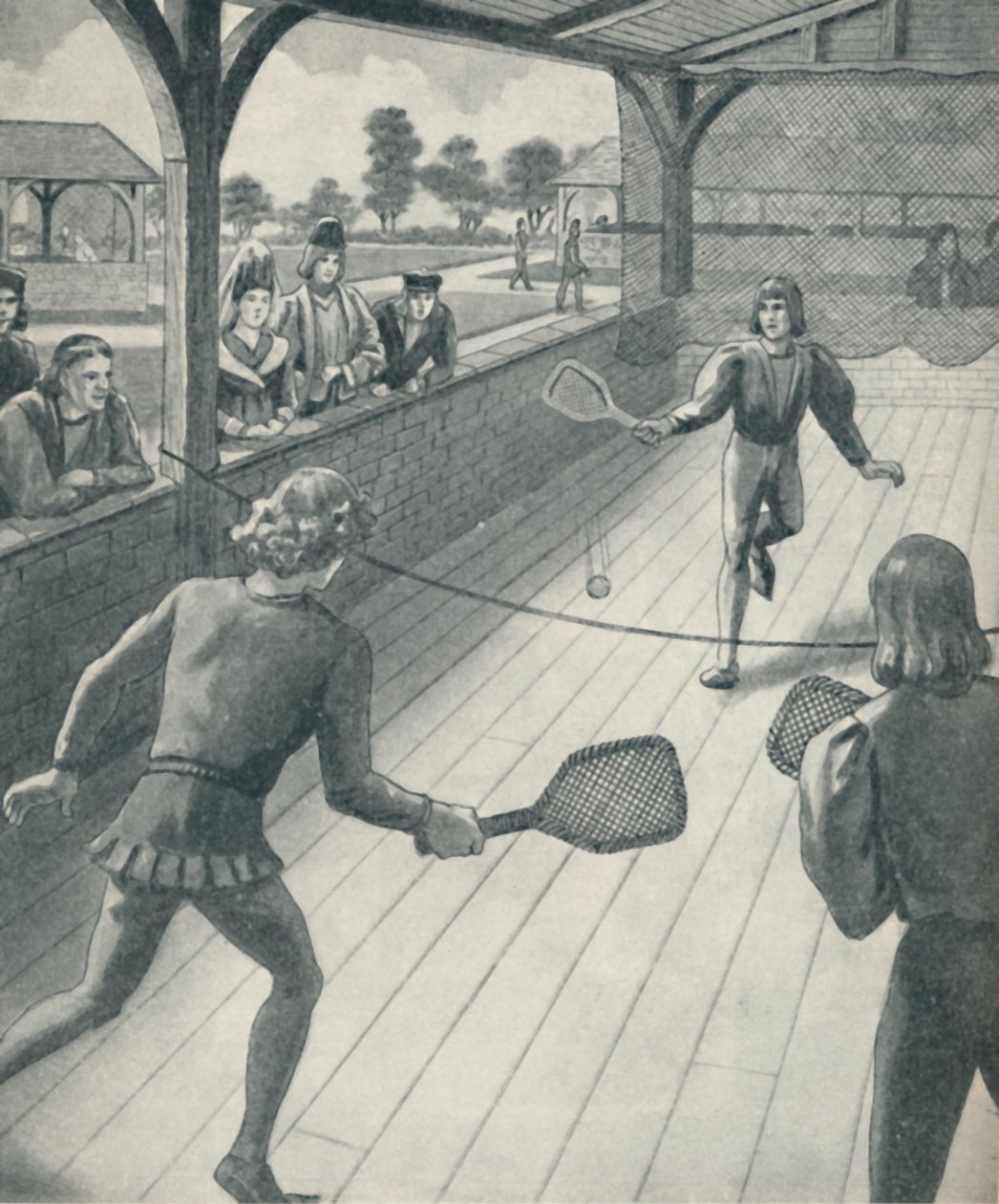 Tennis i Tudors dagar, c1934 av Unbekannt