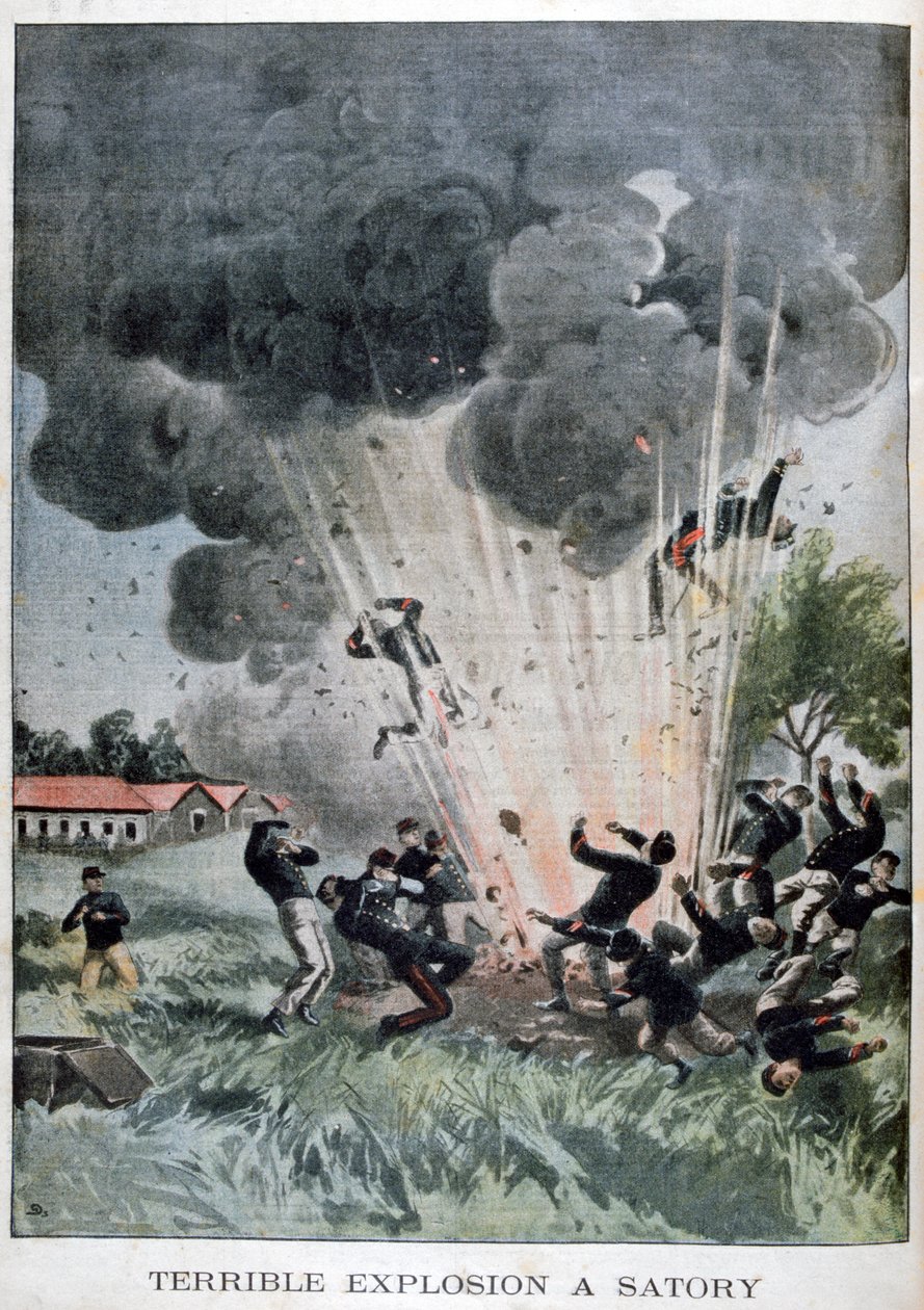 Fruktansvärd explosion vid Satory, Frankrike, 1902 av Unbekannt