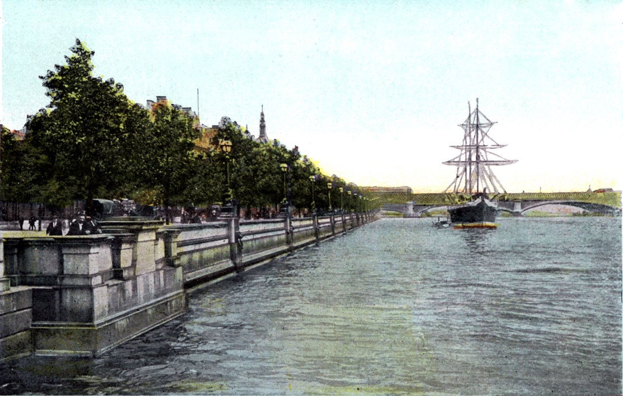 Thames Embankment, London, 1900-talet av Unbekannt