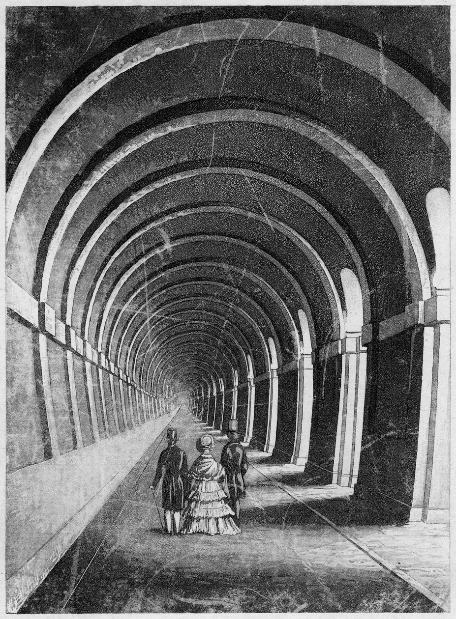Thames Tunnel, London, mitten av 1800-talet av Unbekannt