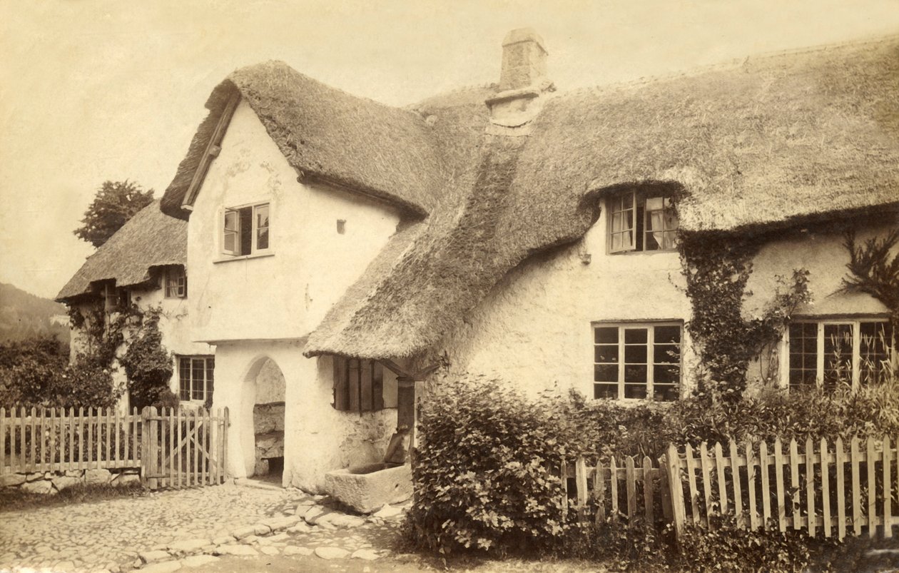 Halmtak stuga, Lustleigh, Devon. av Unbekannt