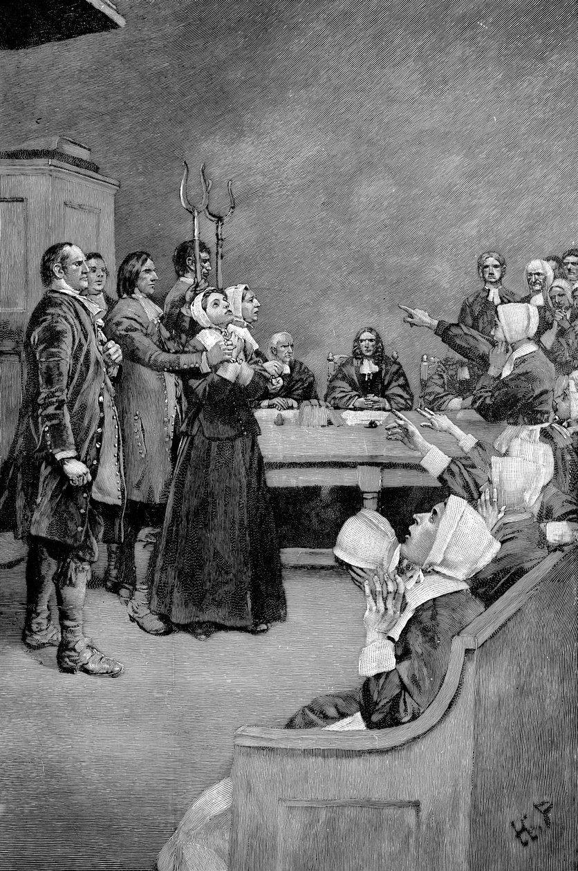 The Trial of a Witch, Amerika, 1600-talet, 1882 av Unbekannt
