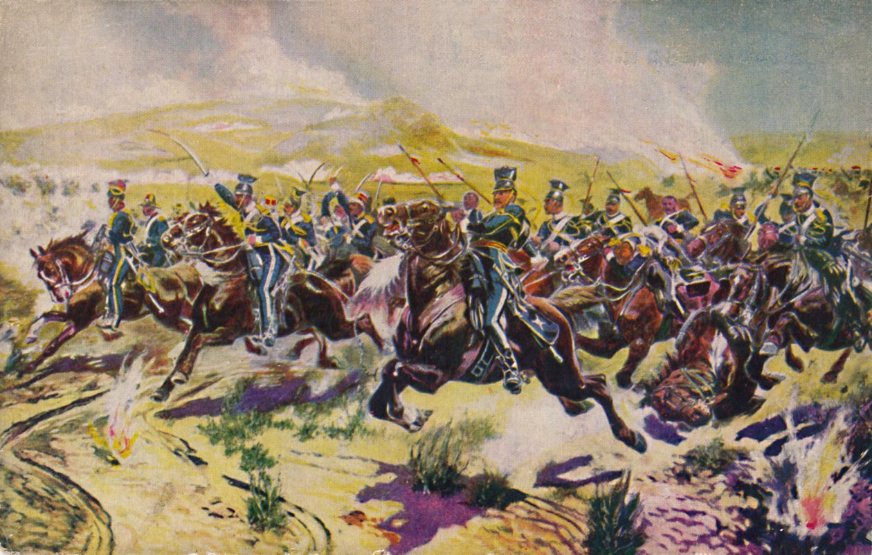 Den 17:e Lancers. Anfallet för den lätta brigaden vid Balaclava, 1854, 1939 av Unbekannt