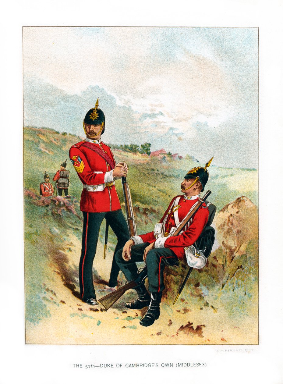 Den 57:e hertigen av Cambridges egen Middlesex, c1890 av Unbekannt