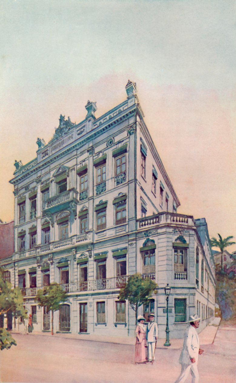 Administrativa kontor för Leopoldina Railway, mot Rio Bay, 1914 av Unbekannt