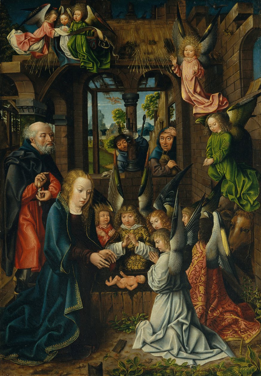 Tillbedjan av Kristusbarnet, möjligen 1496-1502. av Unbekannt