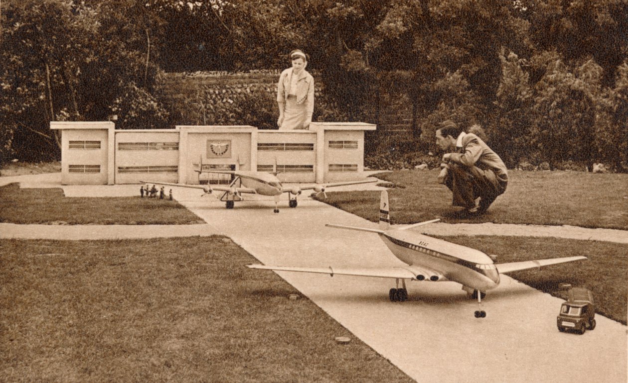 Flygplatsen, Model Village, West Cliff, Ramsgate, Kent, c1950-talet av Unbekannt