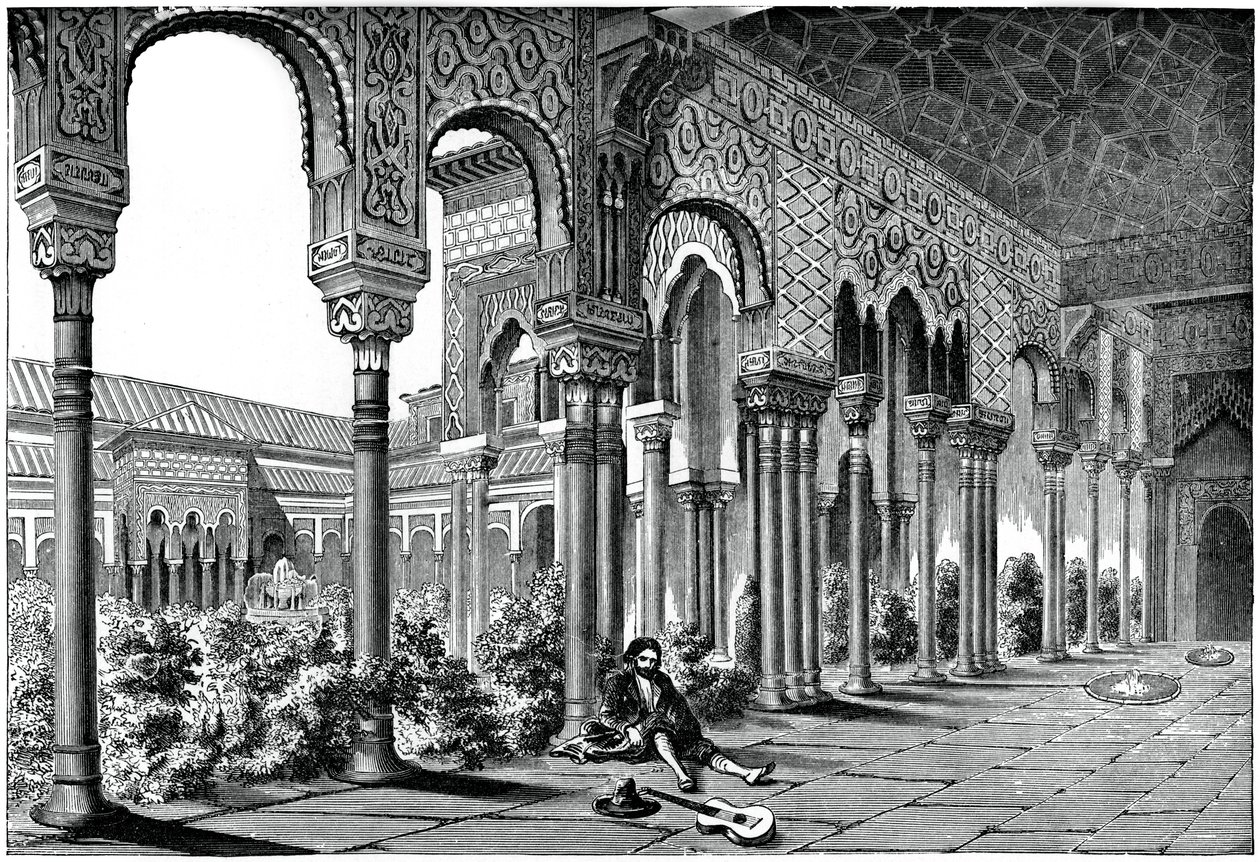 Alhambra-palatset, Granada, Spanien, 1870 av Unbekannt