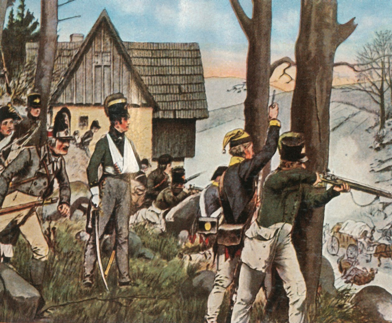 Alpkriget i länet Kladsko, 1807, 1936. av Unbekannt