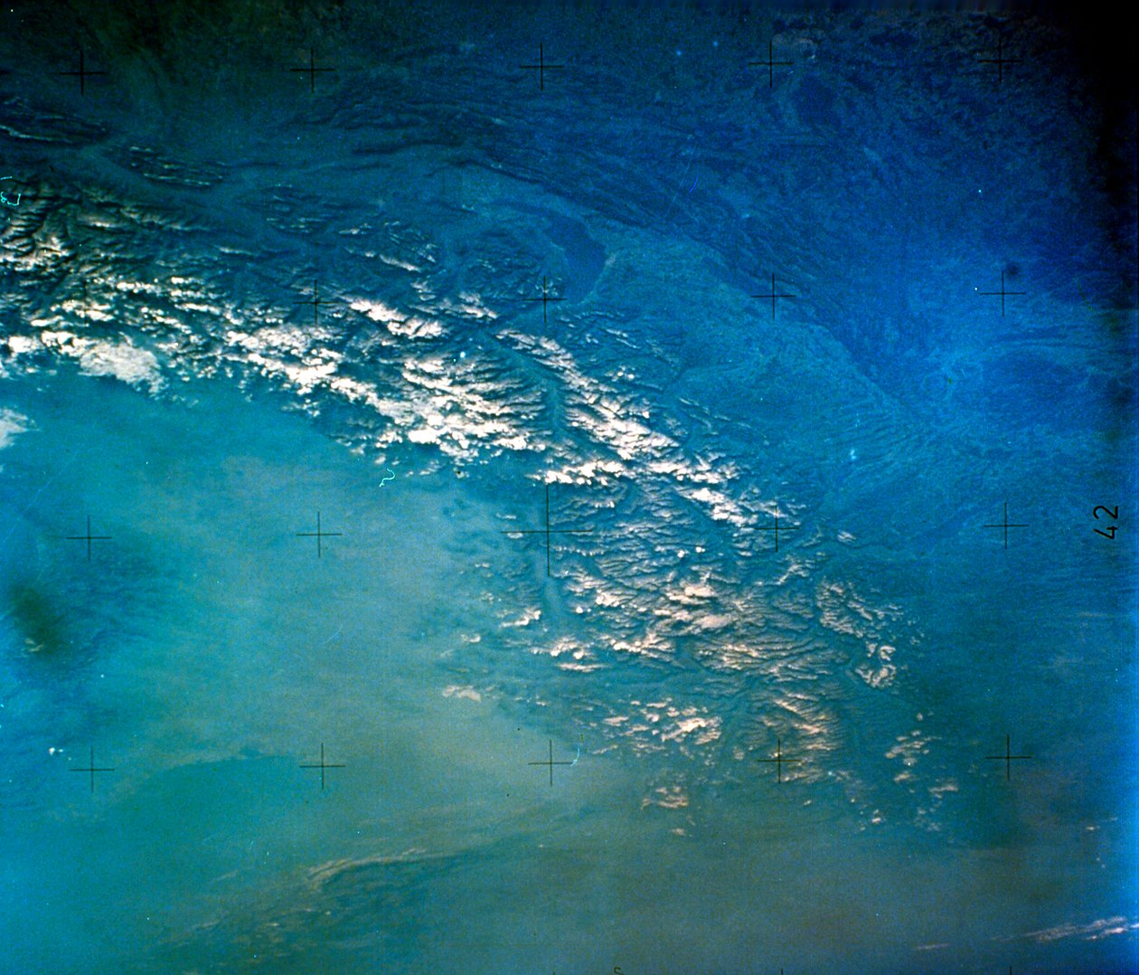 Alperna från rymden. NASA fotografi av Unbekannt