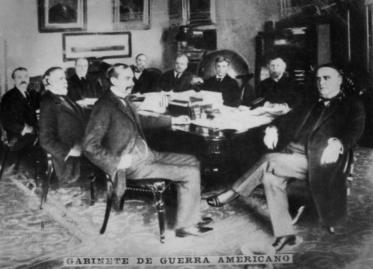 Det amerikanska krigskabinettet, 1898 av Unbekannt